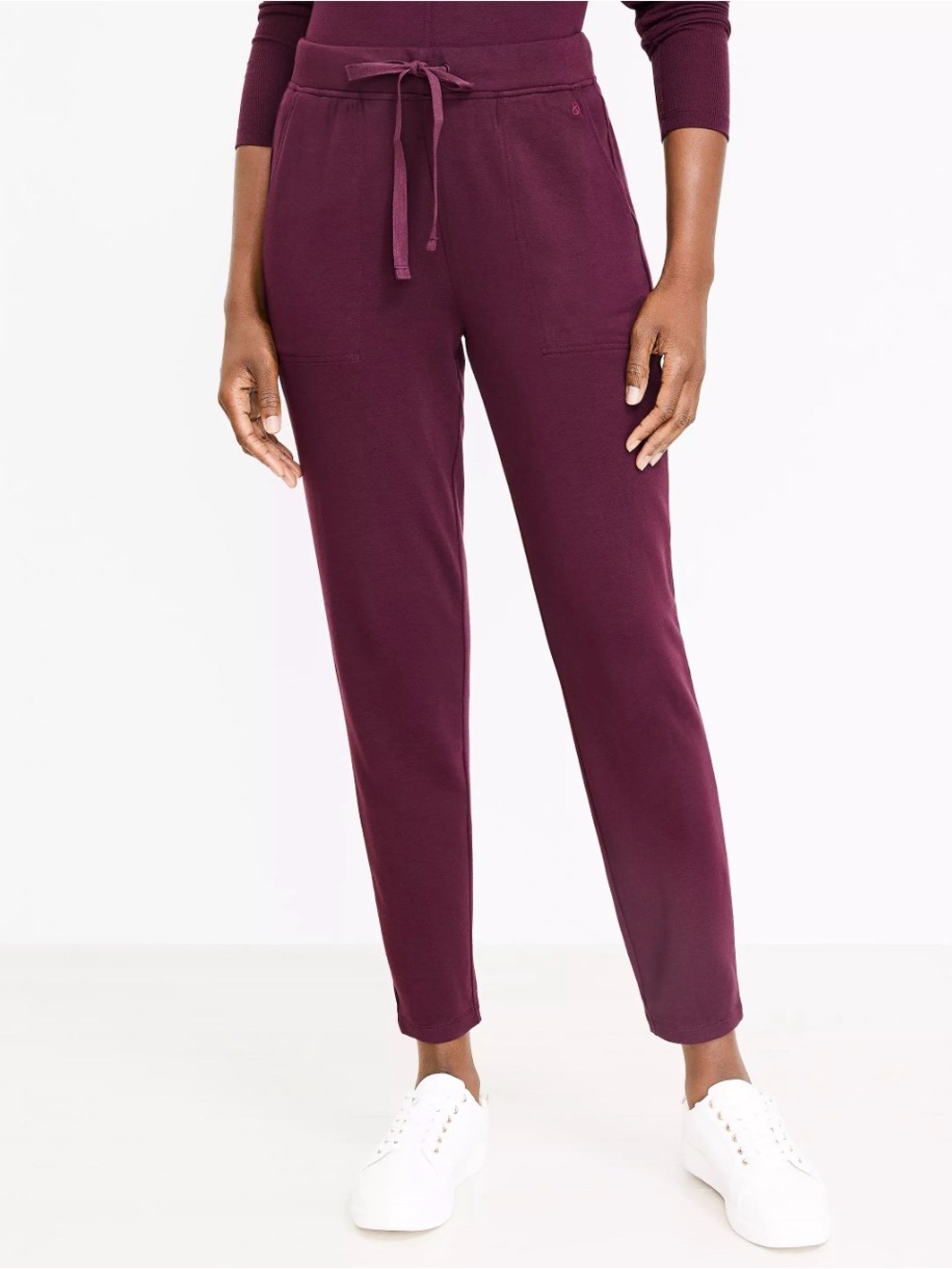 Lou & Grey Plum Drawstring Jogger Pants